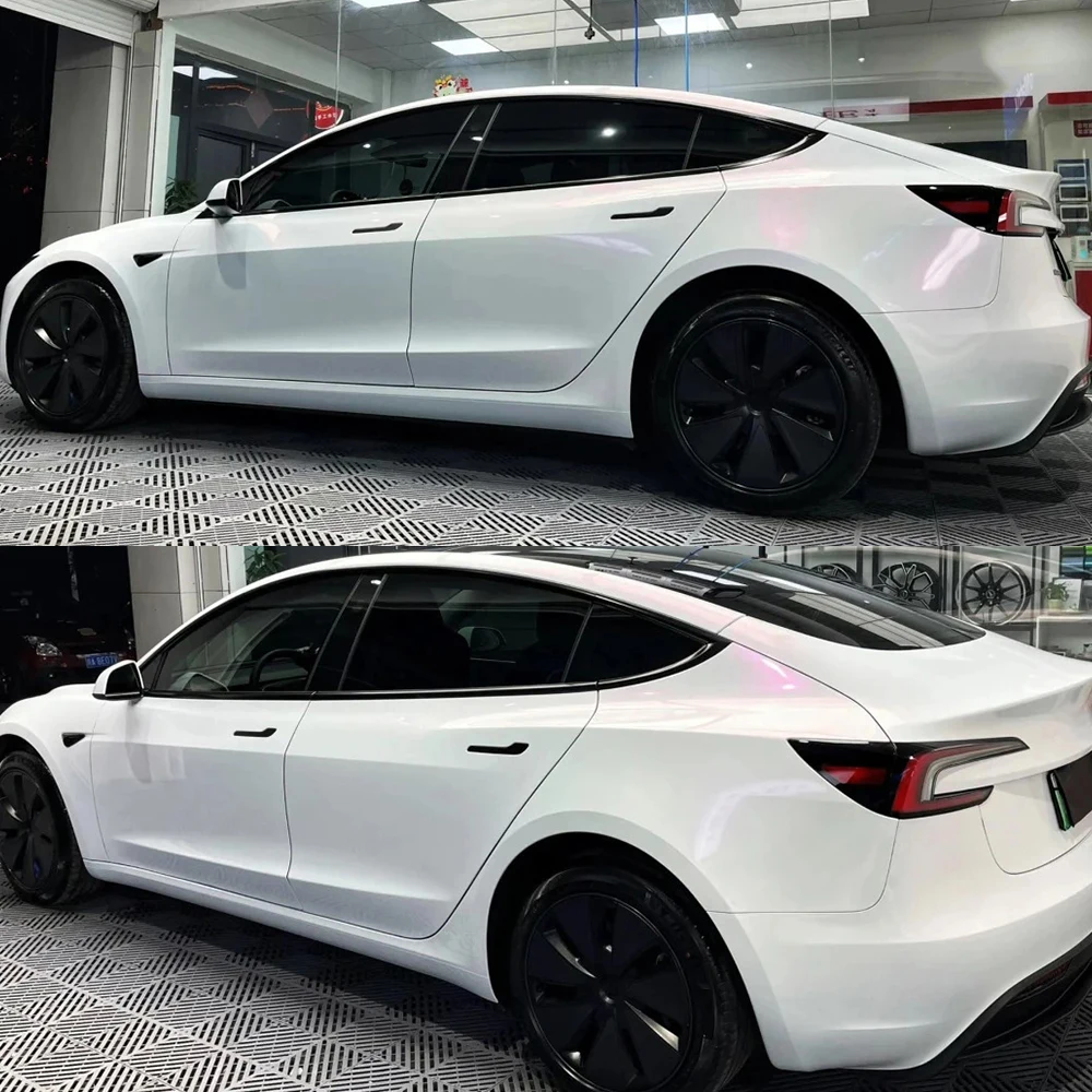 

Car Sticker Glossy PET Ceramic Pink Auto Vinyl Tuning Wrap Waterproof Scratch Resistant Motorcycle Sticker Car Body Decor Film