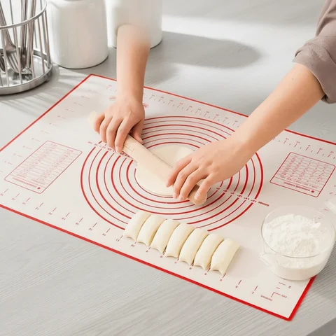 Silicone Baking Mat UNTIOR 1PCS Silicone Baking Mat Kneading Pad Dough Mat Pizza Cake Dough Maker Kitchen Cooking Grill Non-Stick Gadgets Bakeware