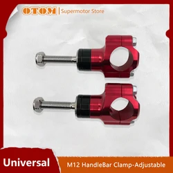 Motorcycle Accessories M12 Handlebar Clamp CNC Aluminum Alloy Adjustable 1 1/8