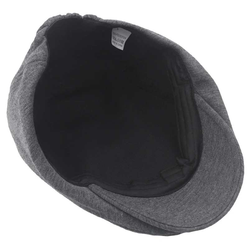 Adjustable Cotton Newsboy Caps Men Woman Casual Beret Flat Ivy Cap Soft Solid Color Driving Cabbie Hat Unisex Blak Gray Hats Men