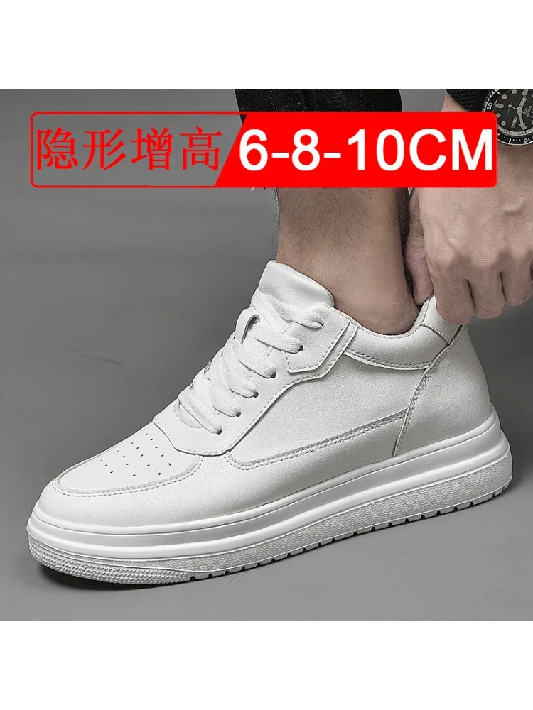 Luxe Lift Schoenen Mannen Vrouwen Sneakers Hoogte Toenemende Onzichtbare 6 8 10 CM Verhoog Sport Man Hogere Lift Witte Schoenen - afbeelding 2