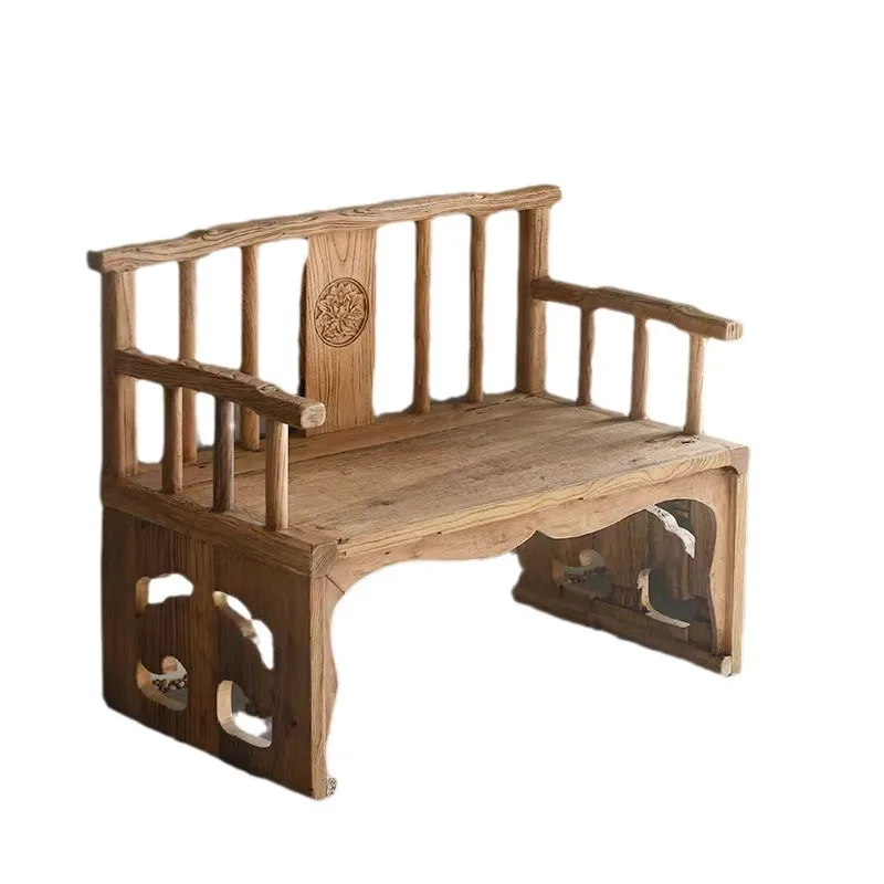 

solid wood armchair new Chinese old elm tea chair master chair zen teahouse meditation solid wood dining