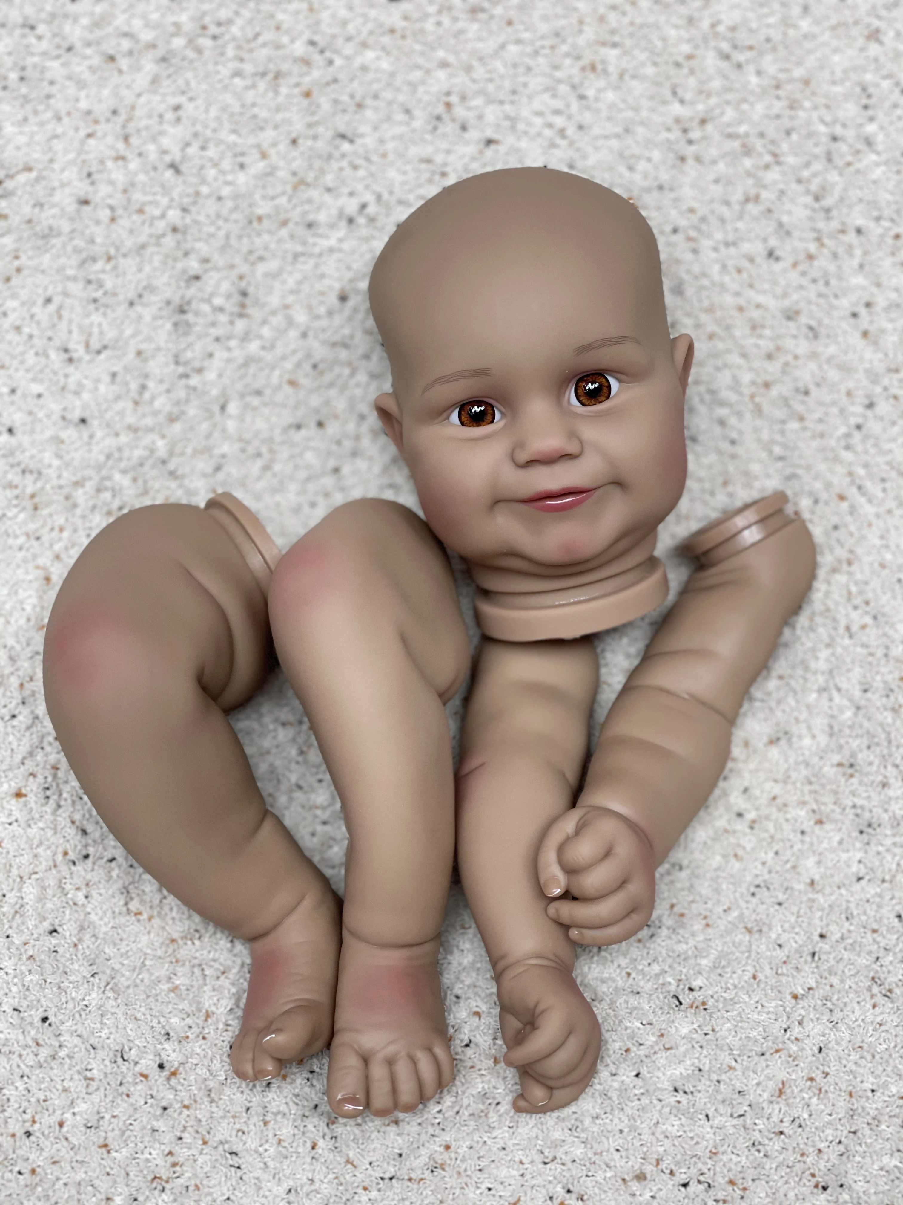 Pele escura maddie 18 Polegada bebe reborn kits realista pintado em branco kits de boneca de vinil inacabado peças de boneca bebê reborn kукла