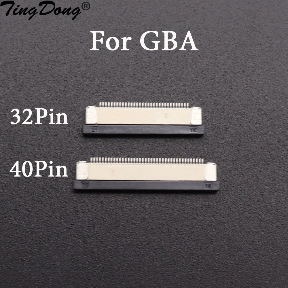 For GBA Console Mother Board To LCD Display Screen Flex Cable Clip Ribbon Connector Socket 32PIN 40PIN