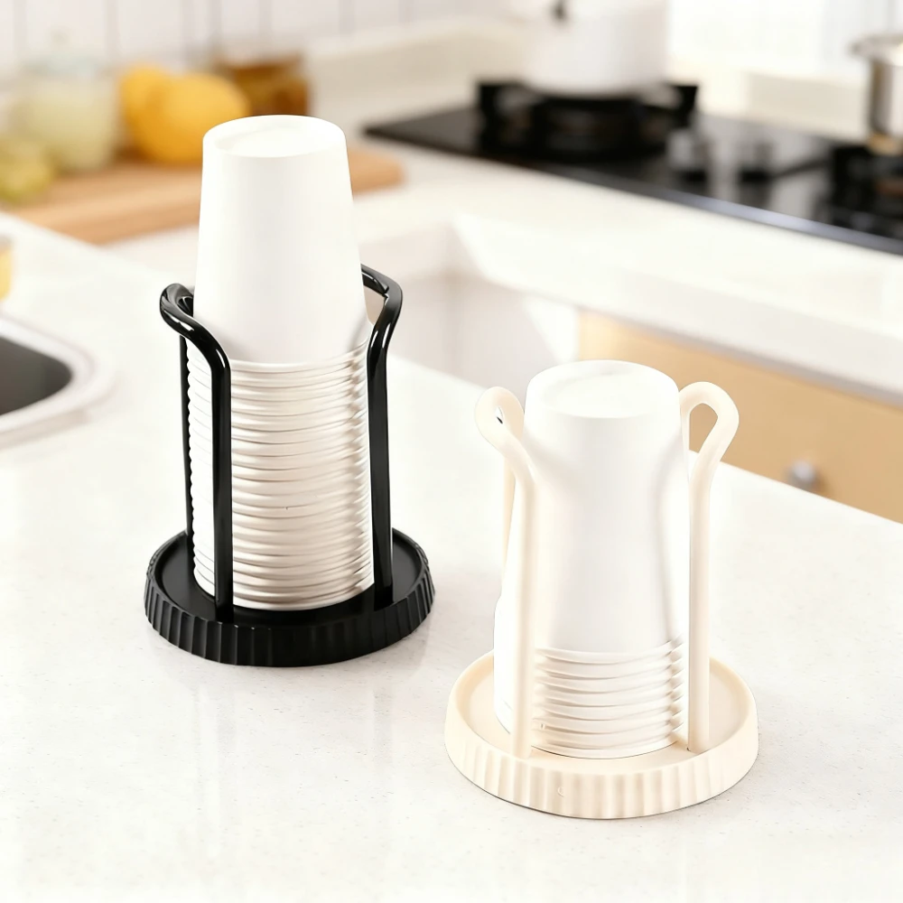 

Disposable Cup Storage Holder Rack Kitchen Water Tea Cups Paper Cup Shelf Home Coffee Multifunctional Desktop Cup Storage Rack