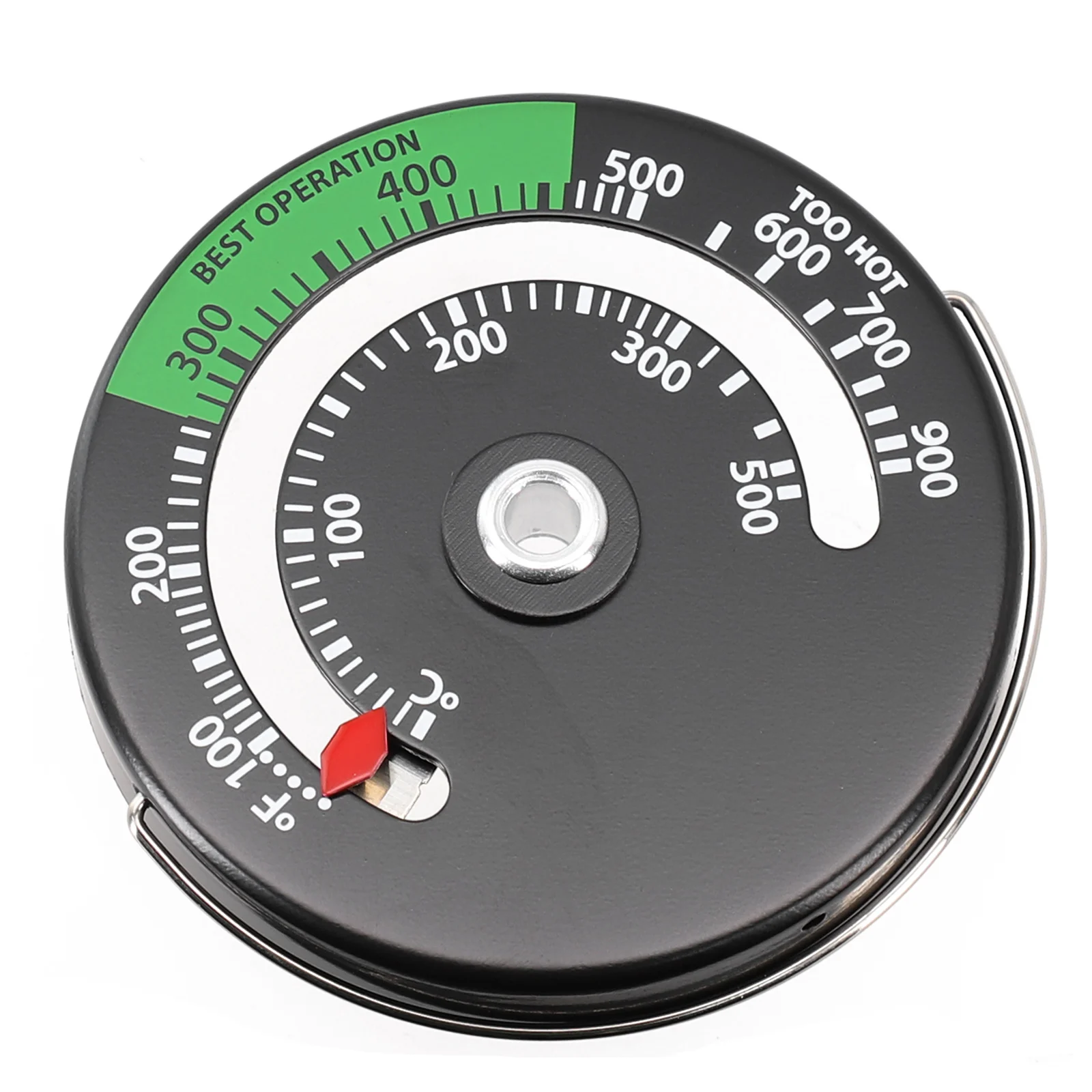Magnetic Aluminum Alloy Fireplace Stove Thermometer 0-500C For Wood Burning Stoves Oven Flue Pipe Temperature Gauge Monitor Tool