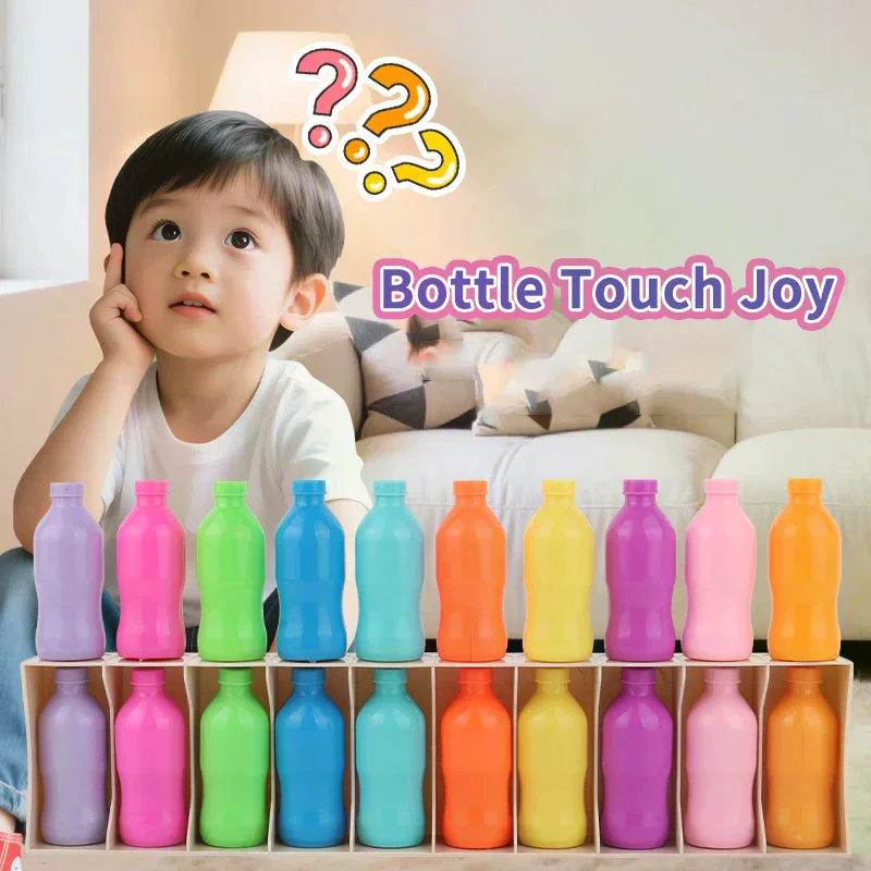 

Children's Fun Beverages Color Match Toys 20bottles + Base,Early Childhood Guessing Memory Training Interactive Puzzle