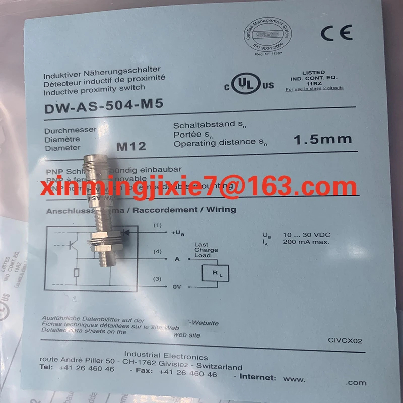 proximity switch DW-AD-604-M18 DW-DS-625-M18-120 DW-DS-626-M18-120 DW-AD-511-M30-120 DW-AS-504-M30-002  in stock sensor