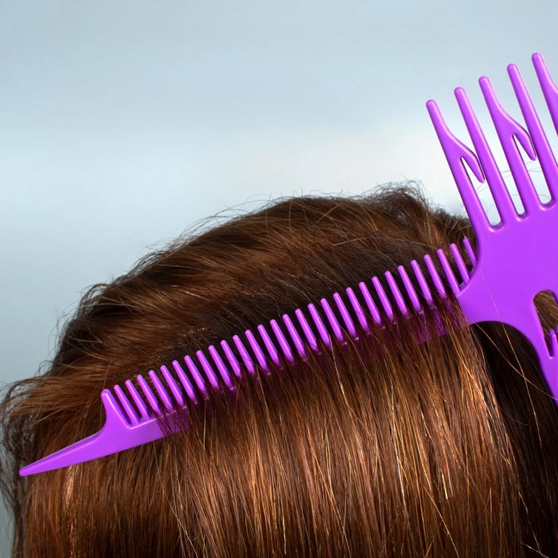 1Pc Hair Comb Hairs Dyeing Highlight Hair Brushes Fish Wide Tooth Zone Combs Barber Hairdressing Combs Hair Styling Professional