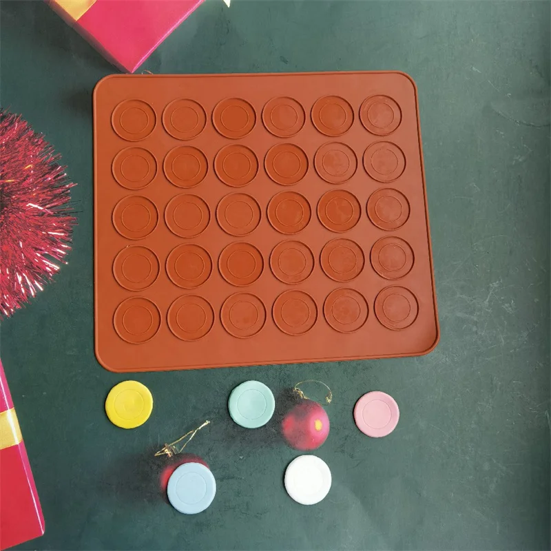 30 Holes Non-Stick Silicone Macaron Macaroon Pastry Oven Baking Mould Sheet Mat Diy Mold Useful Tools DIY Cake Bakeware Mold
