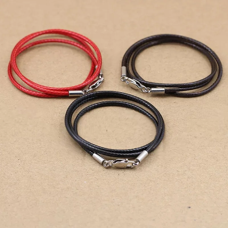 Black Braid Wax Cord for DIY Jewellery Making