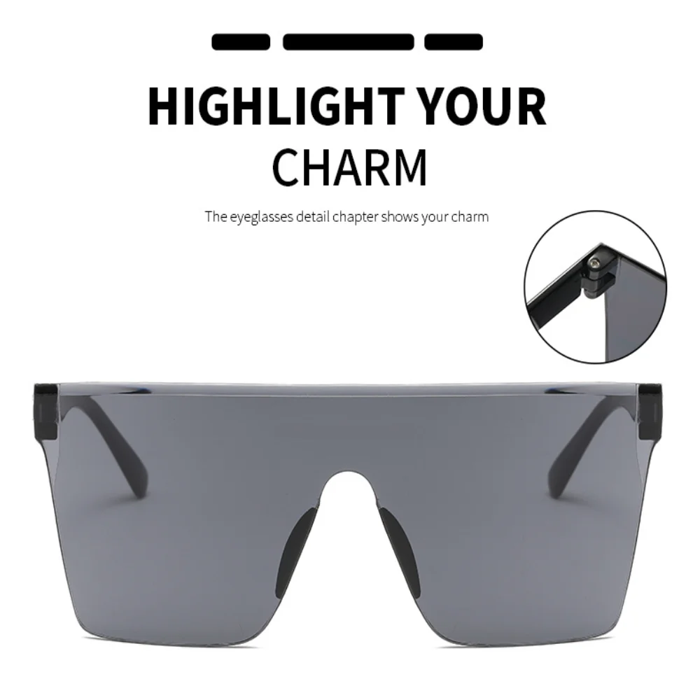 Large Frame Sunglasses Ultra Square Frame Sun Shade Eyeglasses Anti Uv400 Driving Shades Biking Safe Goggles Protect Eyewear