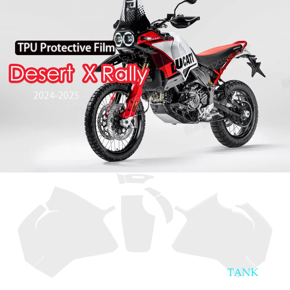 

TPU For DUCATI DESERT X RALLY 2024-2025 Paint Protective Film Fits DESERTX RALLY Motor Accessory Fairing Protection Sticker PPF