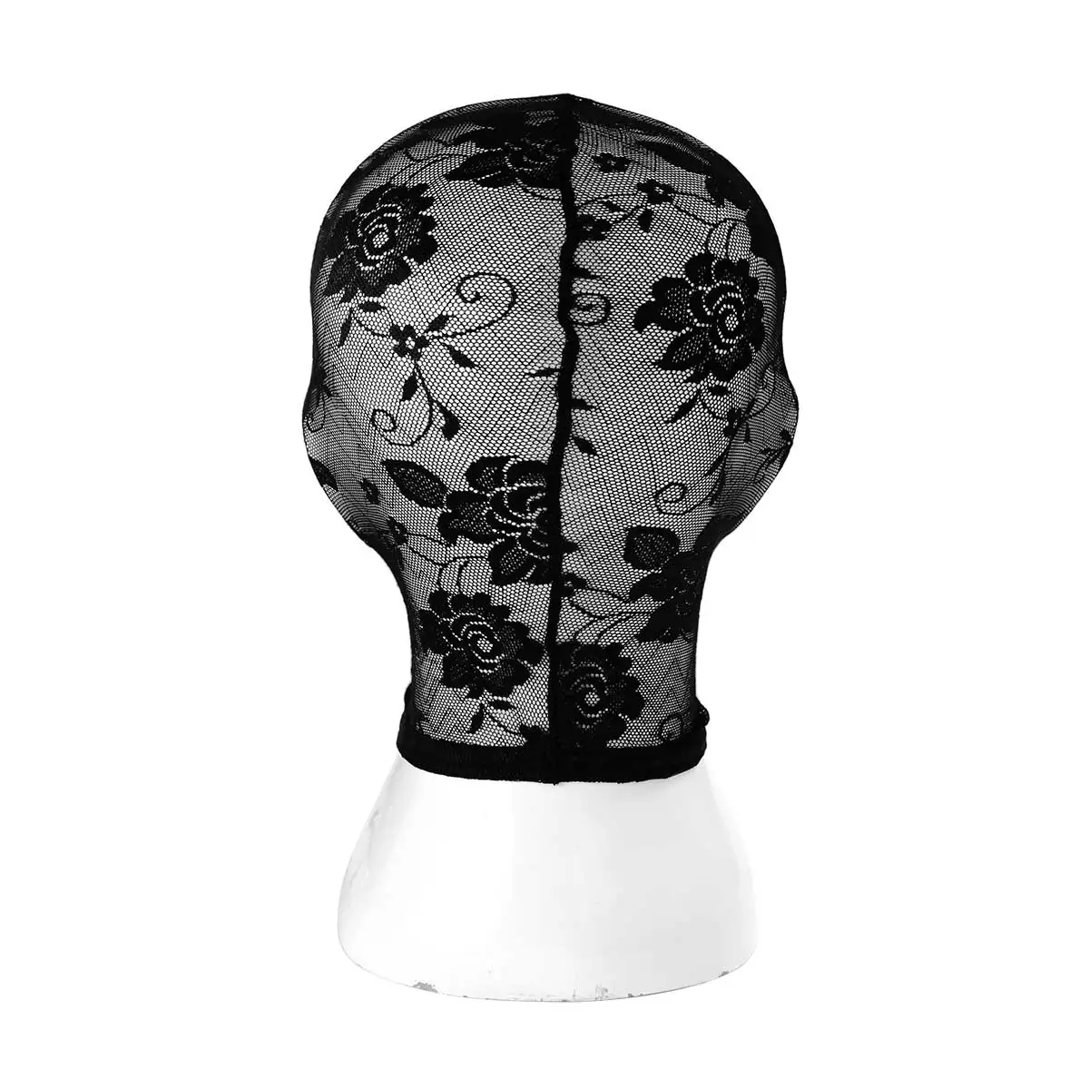 2025 Fashion Black Lace Mask Unisex Sexy Head Mask Elastic Face Cover For Cosplay Party Ball Performance Mask Headgear image 3