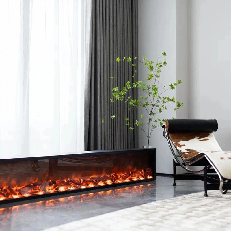 Fireplace Adjustable Colors Wall Mounted Modern Style Fireplace with Remote and Touch Screen Timer Logs 2000*180*500MM Fireplace