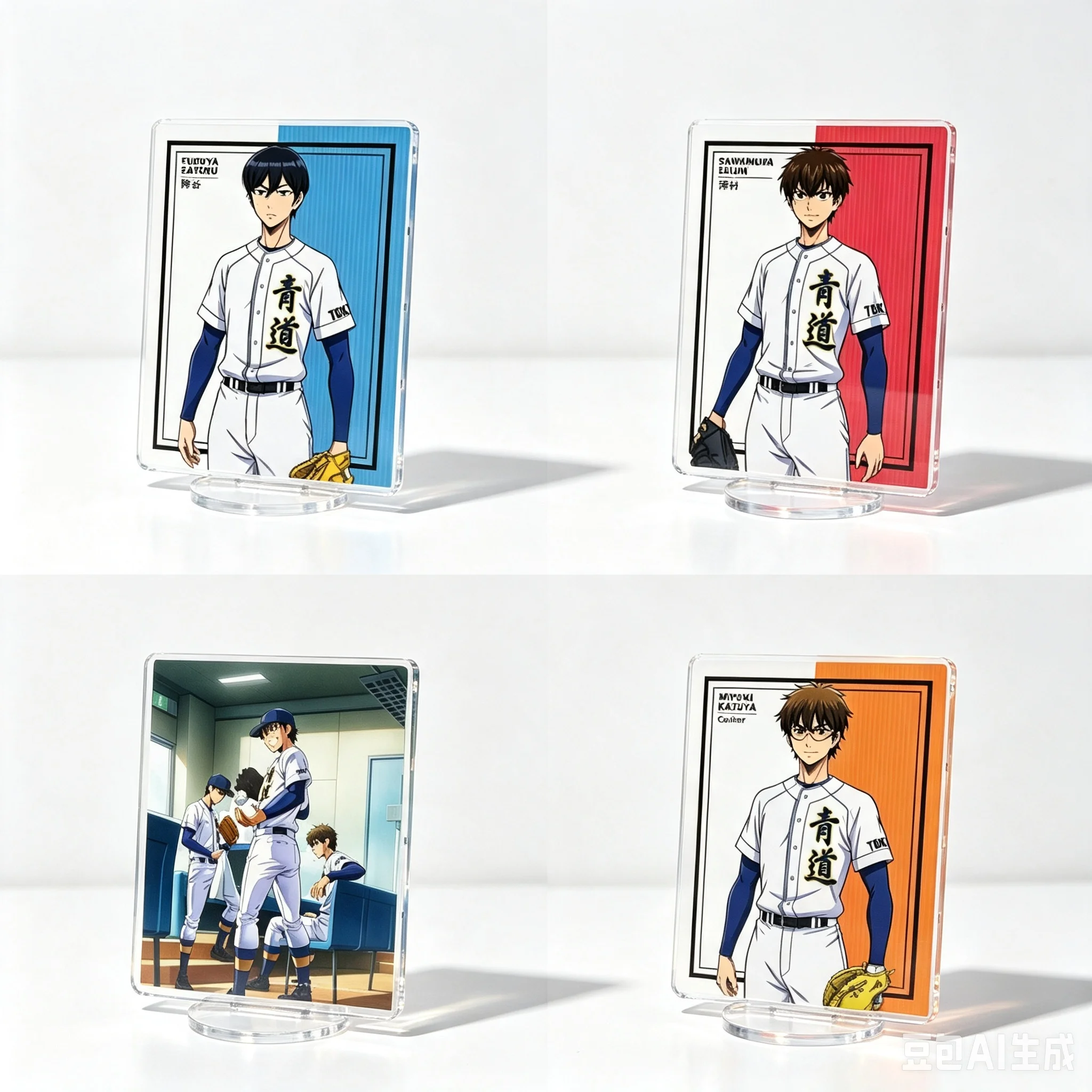 Hot 15CM Anime Ace Of Diamond Figure Peripheral Collection Acrylic Stand Model Decorations Bookshelf Decoration Gifts Keychain