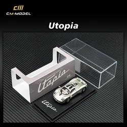 CM 1:64 Utopia Champagne Gold Magnetic Detachable Hood Diecast Car Model