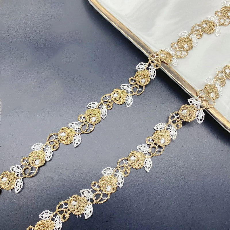 

40 ярдов, кружевная бейка из розового золота для бахромы, нашивки «сделай сам», свадебное платье, занавески, аксессуары, материалы 2 см