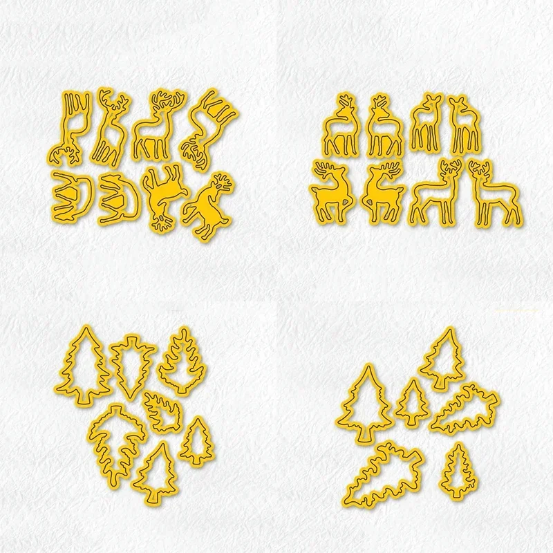 

Металлические вырубные ножи Mmao Crafts: различные трафареты с рождественской елкой и оленями для скрапбукинга, бумажных/фотокарточек, тиснения