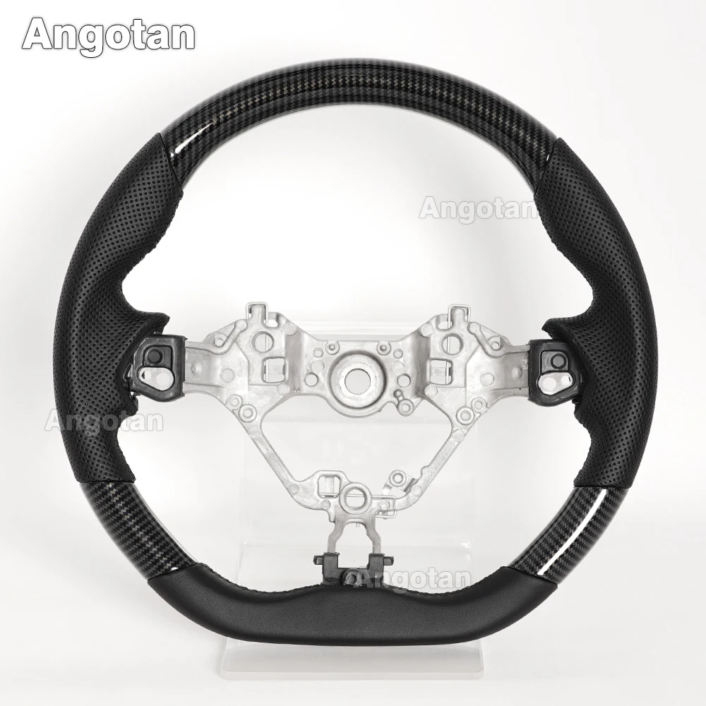 

Hydro‑dip Carbon Fiber Steering Wheel Perforated Leather Flat Bottom Replacement for Toyota 86 Gr86 Gt86 Subaru Brz 2017+