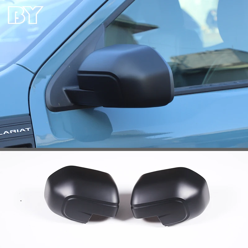 ABS Matt Black Exterior Side Rearview Mirror Cover Trim For Ford Maverick 2022 Auto Exterior Accessories