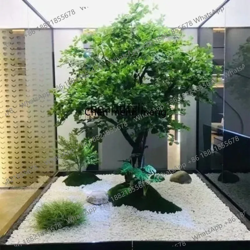 LHY26 ss s8617Simulation Banyan Tree Large Fake Trees Shape Decorative Landscaping Big Tree Green Plant Living Room Wish Landsca