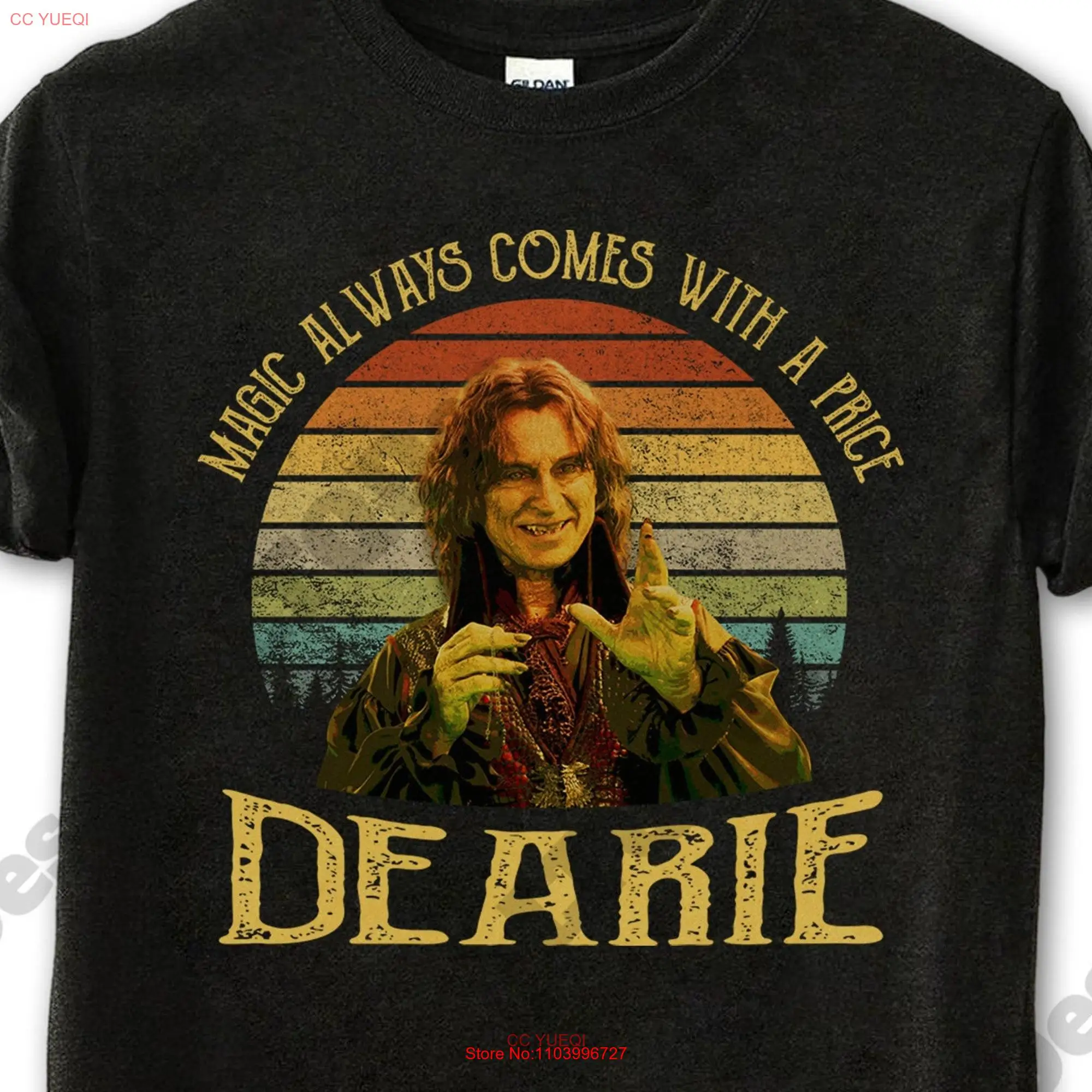 Magic Always Comes With A Price Dearie Vintage T Shirt Movies Quote long or short sleeves