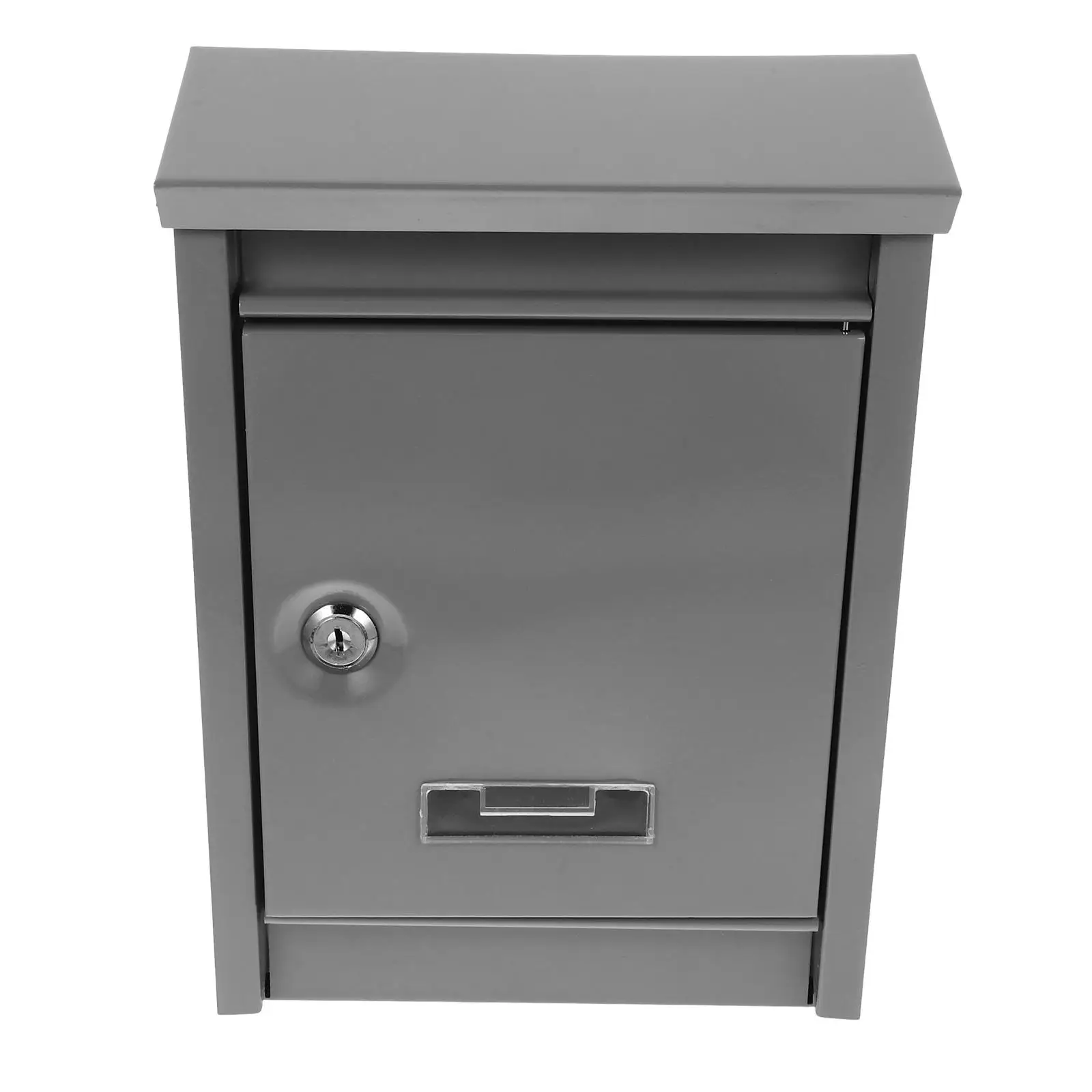 

Rainproof Mailbox Wall Mount Locking Black Large Capacity Iron Material Outdoor Waterproof Security Garden Supplies