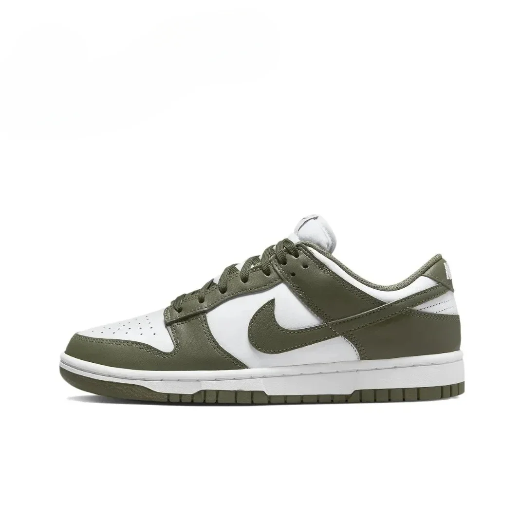 Nike Dunk Low Medium Olive (Women's) DD1503-120 Leather retro, lightweight, non-slip and wear-resistant, unisex