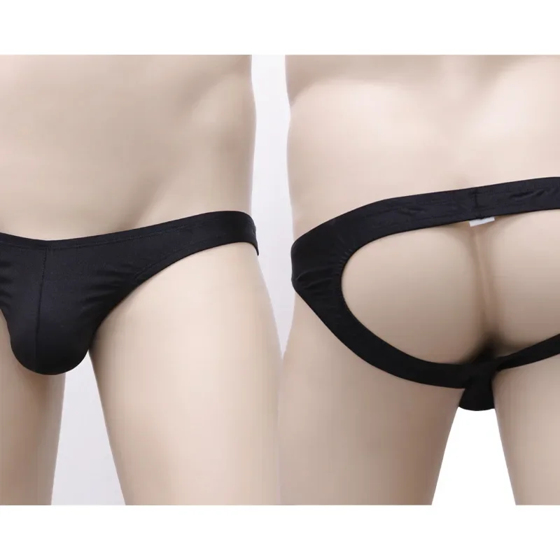 Gays Double Thong Underwear Sexy Ultra-low Waist Tight Buttocks Funny Underwear