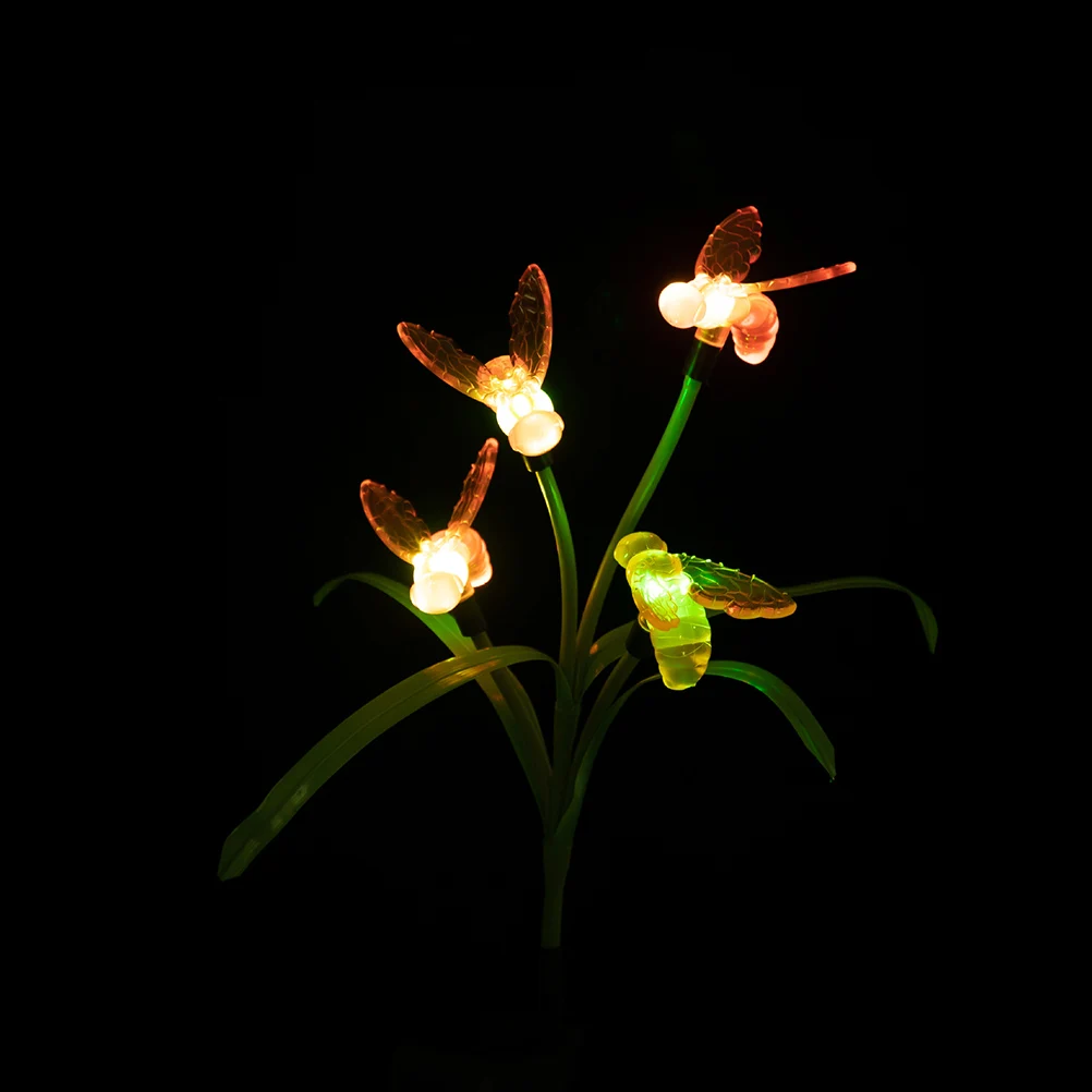 1pc Solar Lawn Shape Stick LED Lamp Powered Outdoor Garden Lighting IP55 Waterproof Yard Decorative Lights