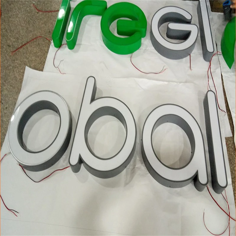 Custom made Outdoor waterproof acrylic LED channel letters store signs, advertising company logo shop signage