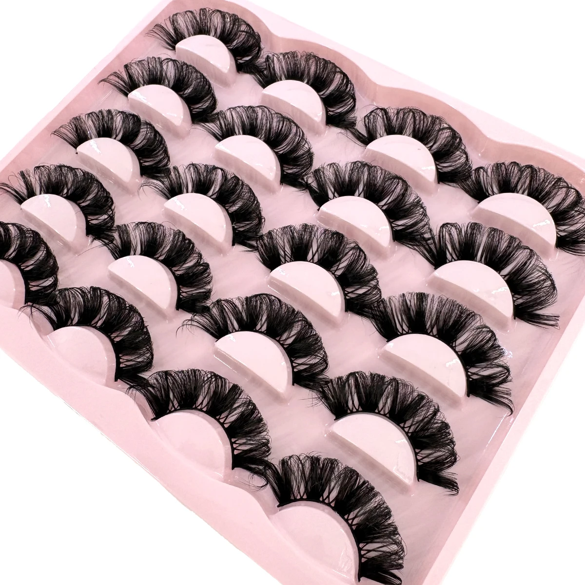 10 Pairs 3D Faux Mink Wispy False Eyelashes