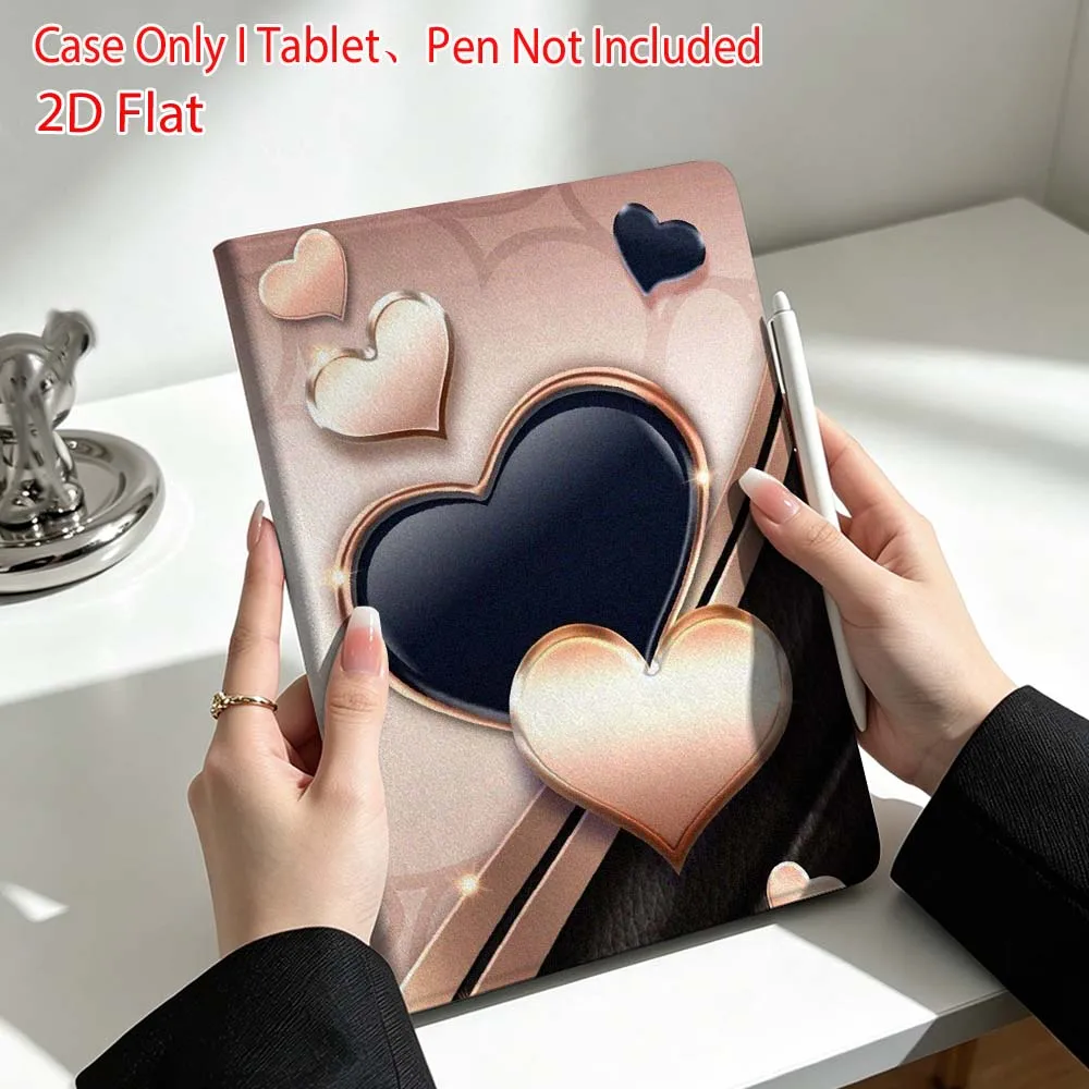 Creative heart pattern For Lenovo Xiaoxin Pad Pro Tab P12 P11 11 13 11.2 inch K11 Plus Pen Tray Tablet Case Soft