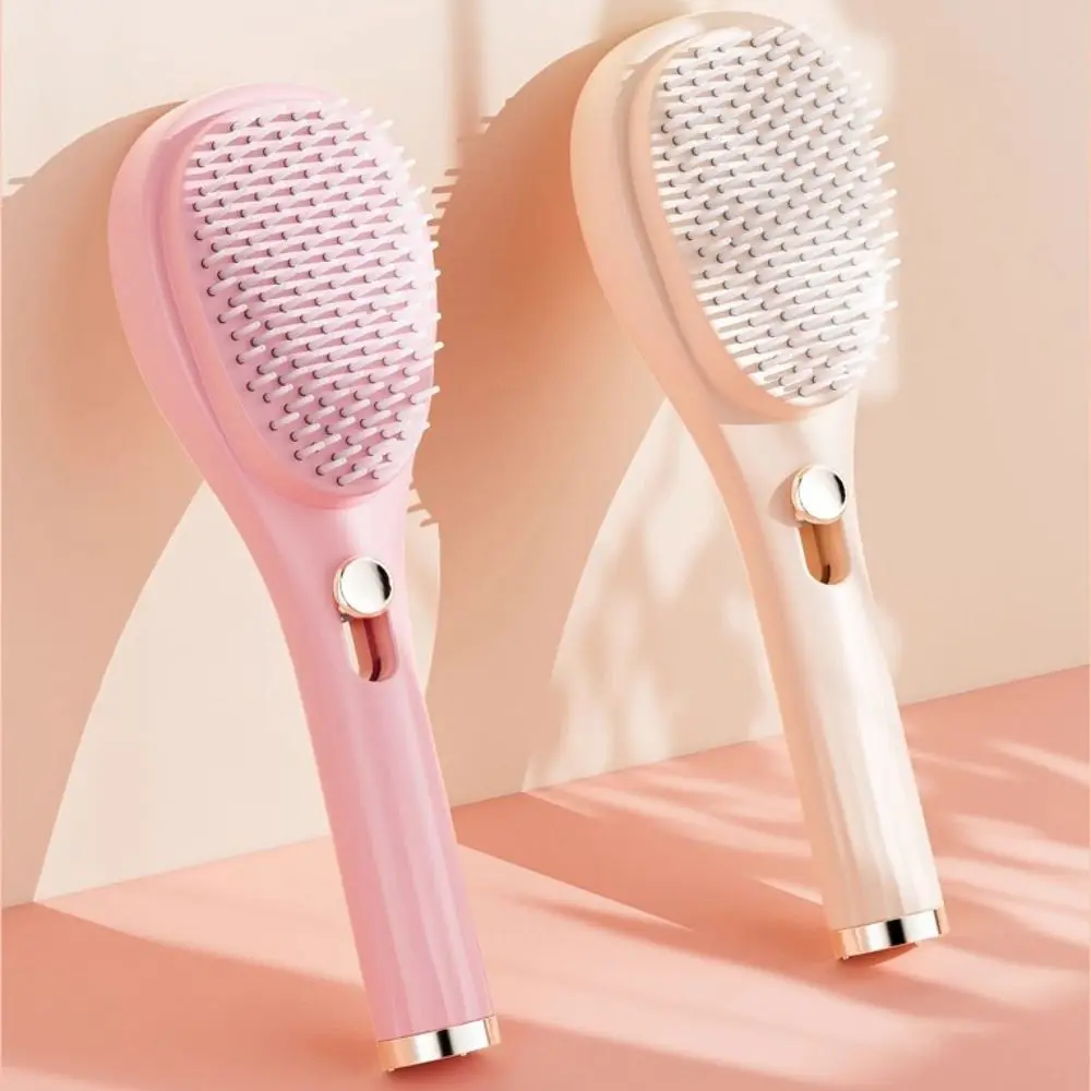 Portable ABS Hair Comb Retractable Self-Cleaning Scalp Massaging Brush Anti-Static Hair Brush