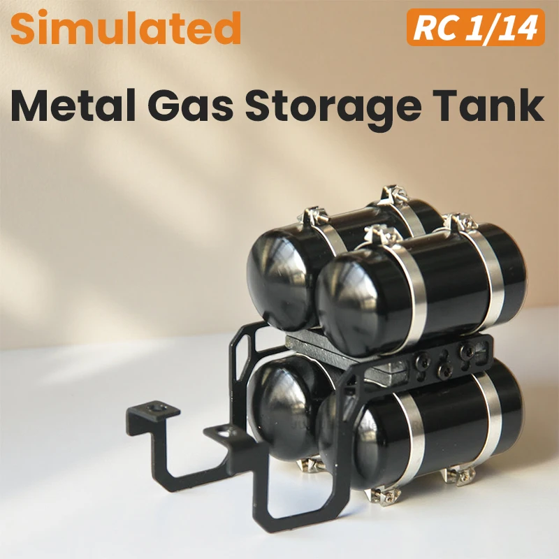 1/14 Metall Simulation Doppel Gas Tank Vier Gas Tank KIT für Tamiya RC Lkw Traktor Scania Benz Volvo MAN Modell Zubehör Spielzeug