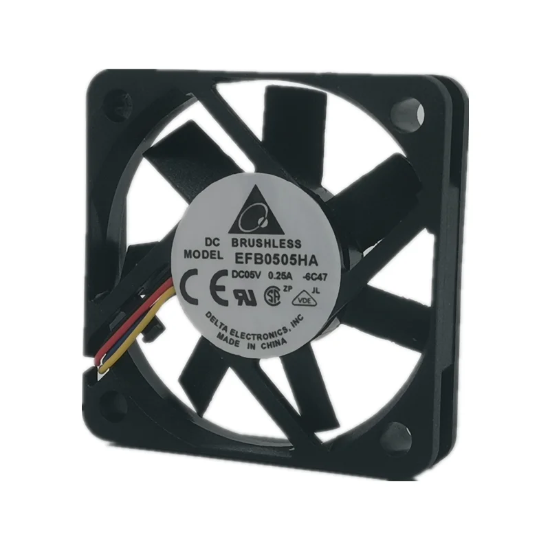 Novo delta efb0505ha 5010 5v 0.25a 5cm grande volume de ar pwm temperatura controlada ventilador de refrigeração