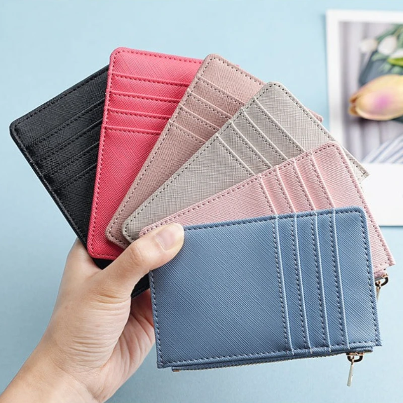 Pu Leather Zipper Card Holder - Leather Wallet Men review and price