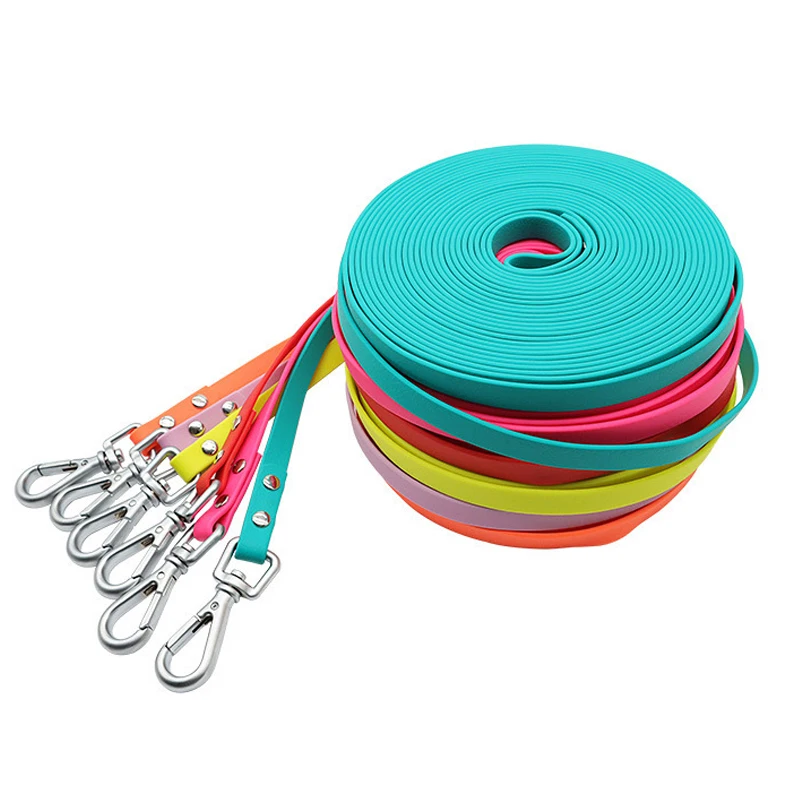 Factory Wholesale Durable PVC Luxury Soft Embossed Lengthened Waterproof Dog Long Leash