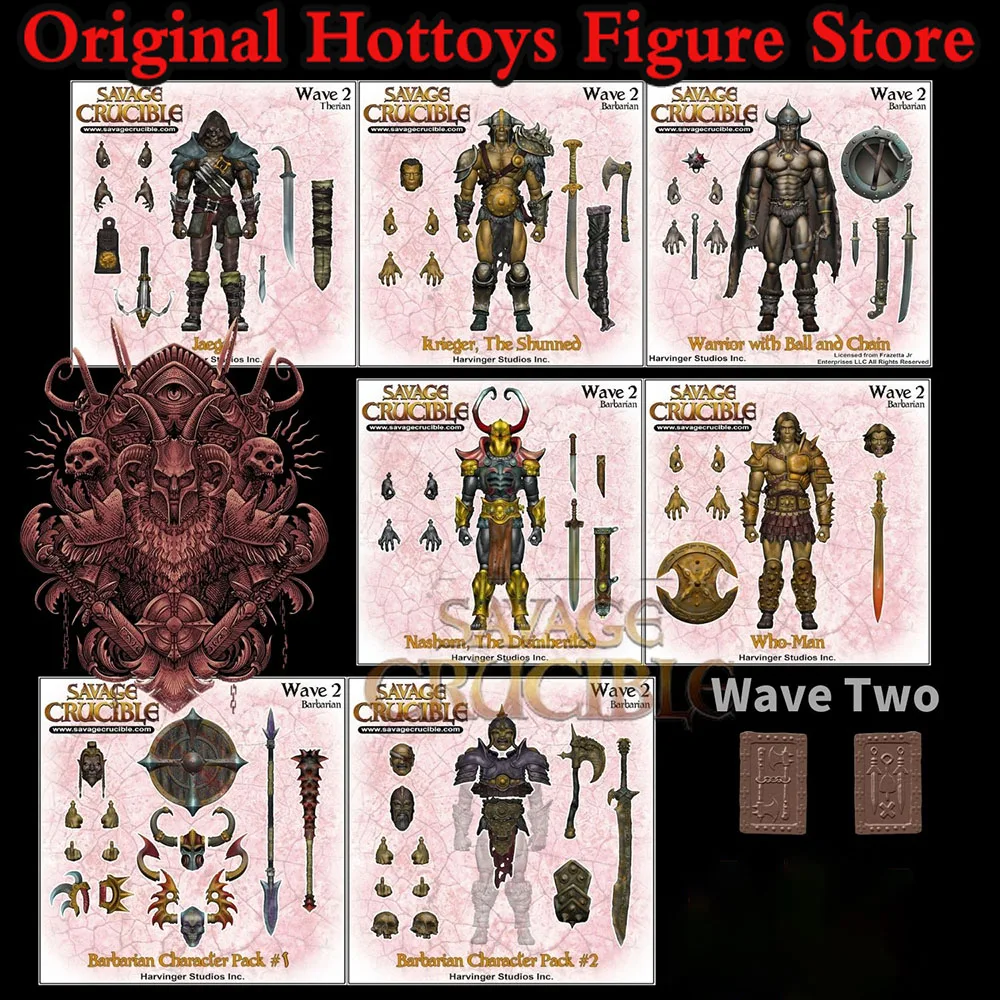 

Harbinger Studio 1/12 Scale Soldier Savage Crucible Wave 2 Barbarian Series Full Set 6.5-7inch Action Figure Model Collection