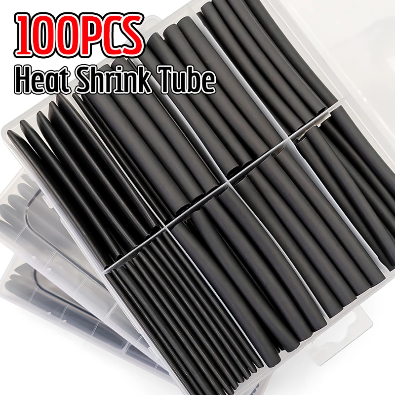 4:1 High Shrink Ratio Heat Shrink Tube Kit Flame Retardant Waterproof Temp-Resistant Anti-Corrosion Easy-Install Cable Protector