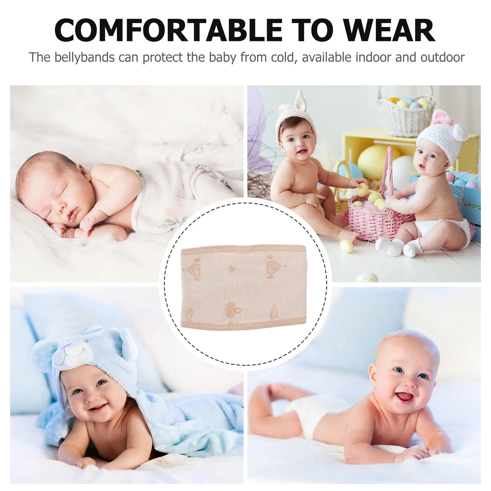 

4pcs Baby Belly Colored Cotton Postpartum Belt Thick Warm Practical Durable Lightweight Breathable Comfortable Safe All