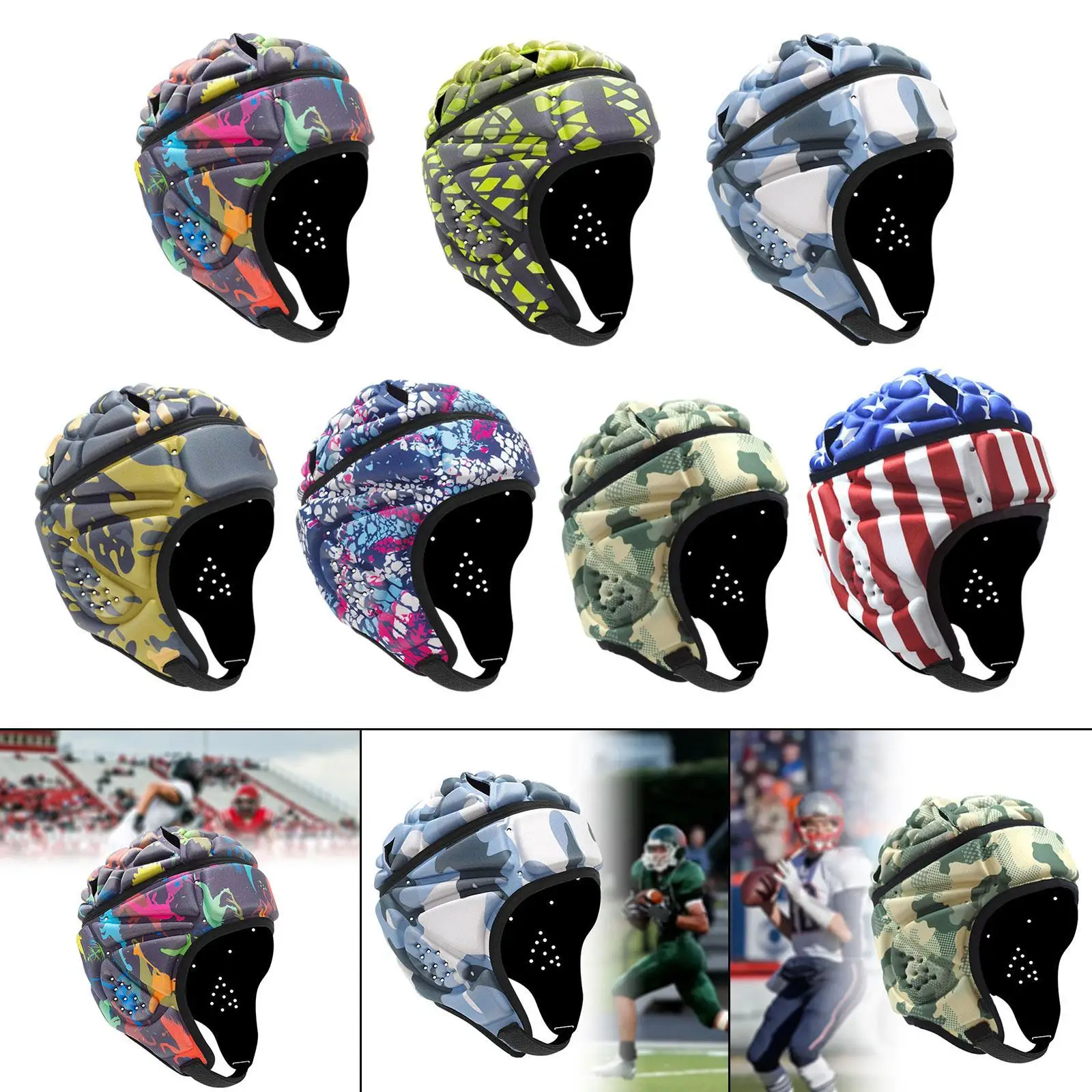 Rugby Helmet Accessories Football Helmet for Pitcher Flag Football Soccer Ice Hockey Protective Helmet Protection Women Men
