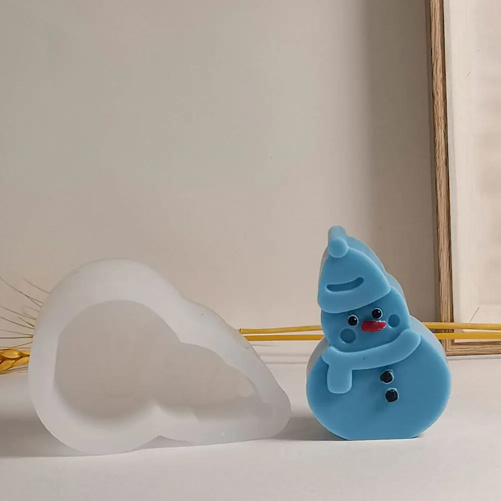 

Силиконовая форма для еды в виде снеговика, рождественская тематика, для DIY-творчества, для мастики, шоколада, конфет, декоративной выпечки, многоразовая, антипригарная форма