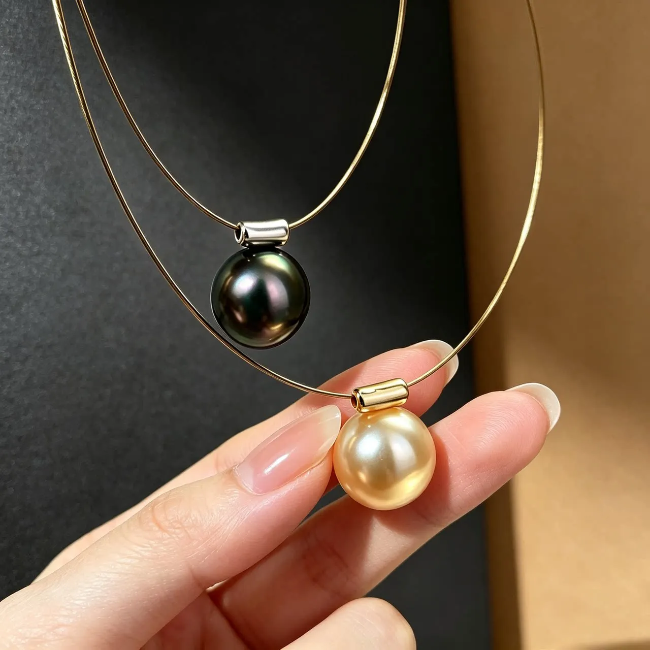 925s/Pure Silver Pearl Pendant Necklace AAAA8-9mm Natural Pearl Pendant 18in