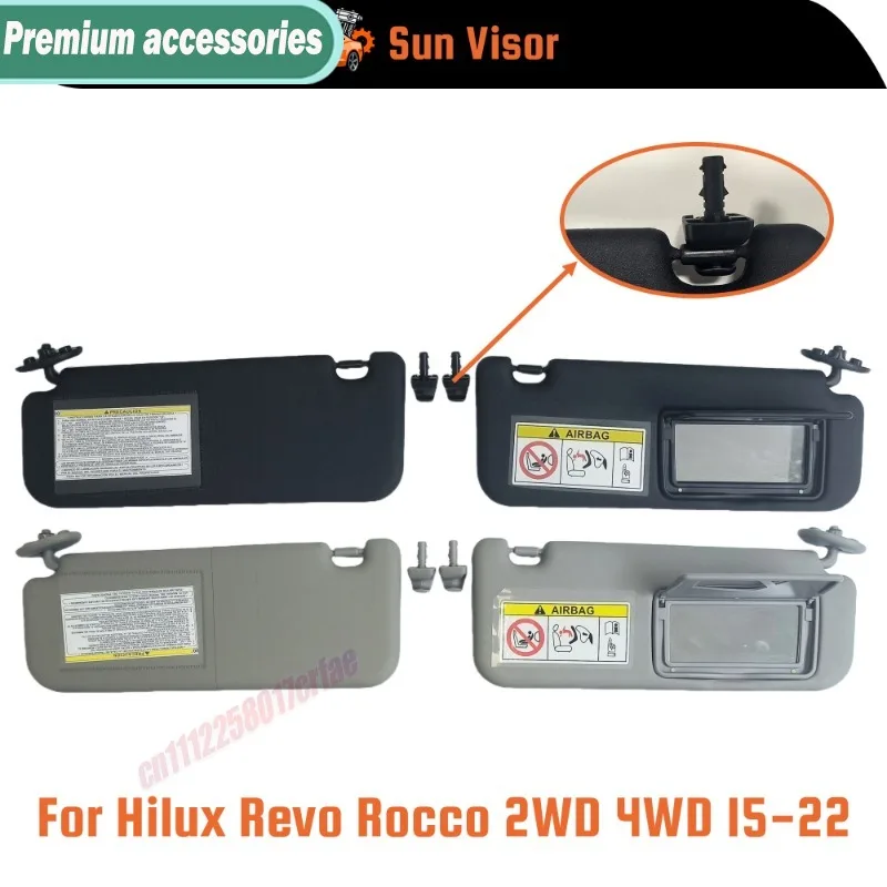 For Toyota Hilux Revo Rocco 2015-2022 Left Driver Sunvisor Panel Right Passenger Side Sunshade Replacement
