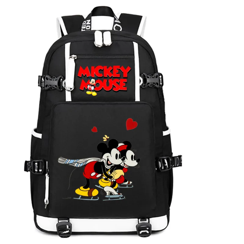 Mochila Disney Mickey Mouse para senhoras, bolsa de estudante, bolsa feminina para laptop de faculdade, moda, 2023