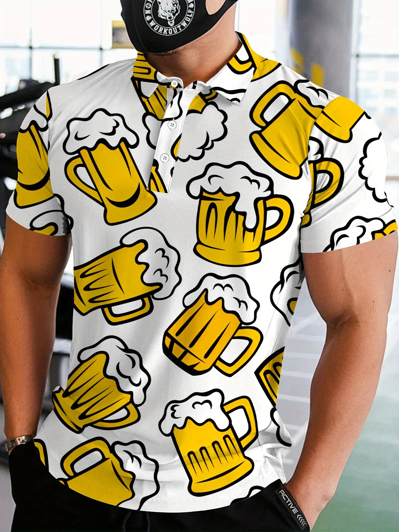 

Мужская футболка-поло больших размеров с коротким рукавом, минималистичный, легкий, трендовый уличный стиль, базовый элемент гардероба