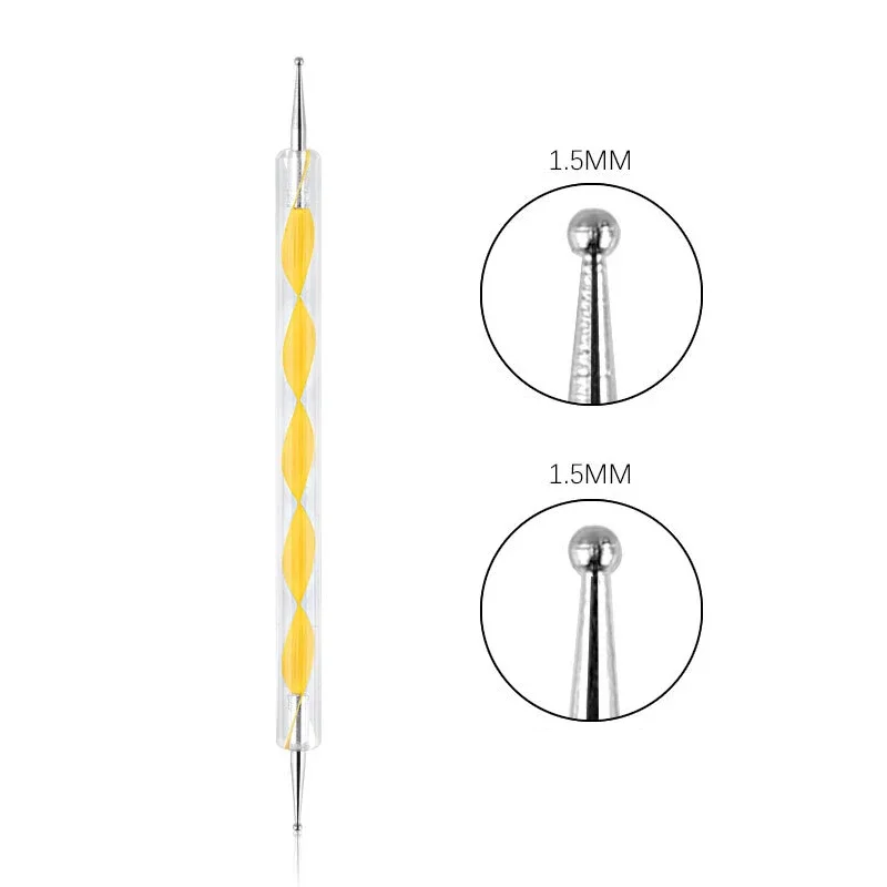 Stylo de pointillage en spirale pour nail art, outil de manucure à faire soi-même, dessin, peinture, marbre, nouveauté
