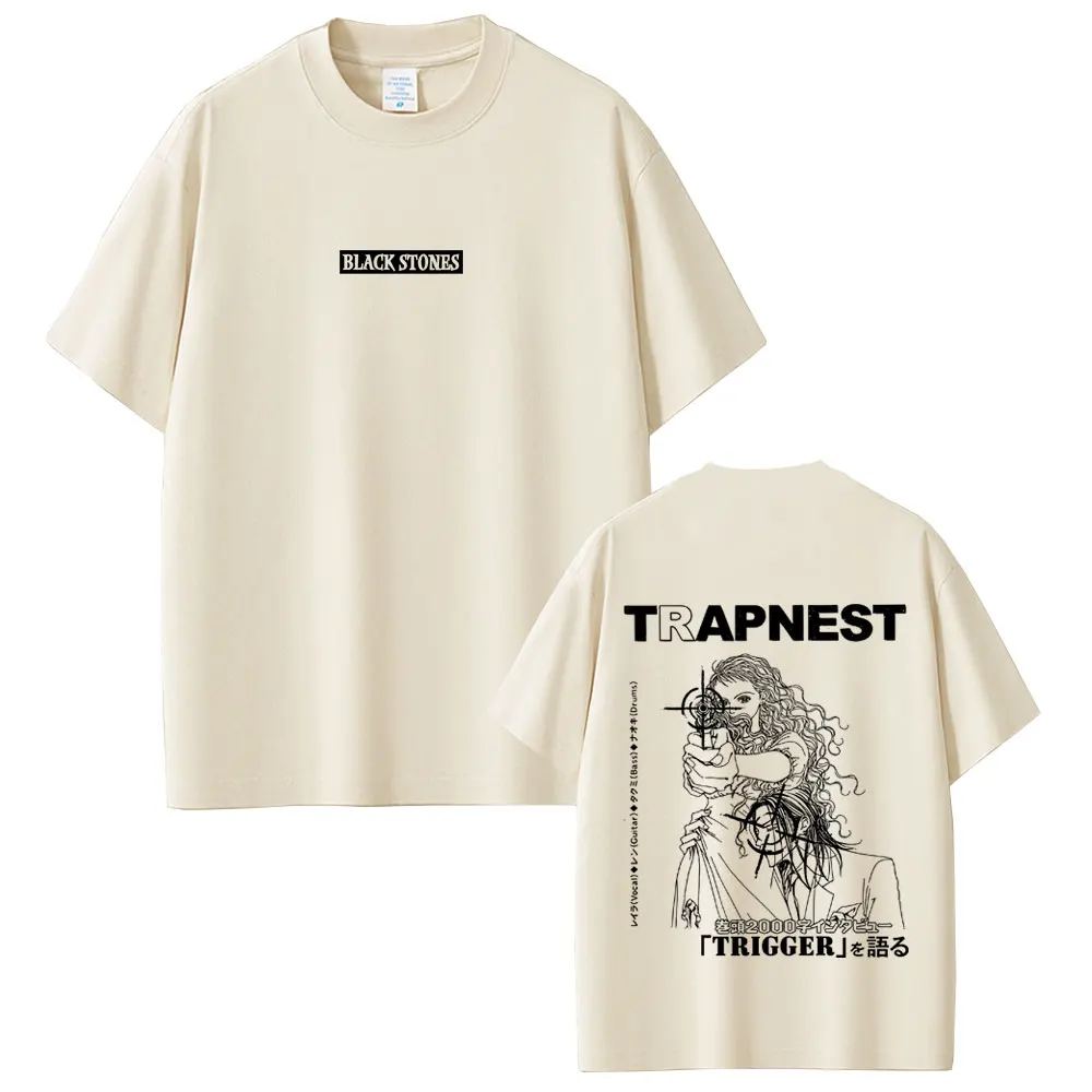 

Anime Black Stones Trapnest Layla Serizawa Takumi Ichinose Merch T-shirt Men Women Manga Casual T Shirts Y2k Oversized T-shirts